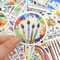 Wrapables Waterproof Vinyl Stickers for Water Bottles, Laptop, Phones, Skateboards, Decals for Teens, 110pcs, Art Supplies